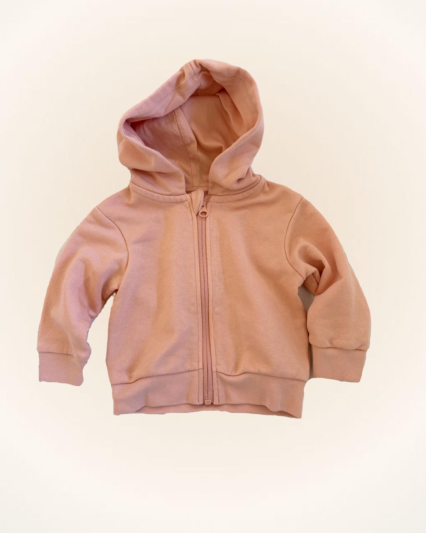 Organic Cotton Peach Zip Hoodie