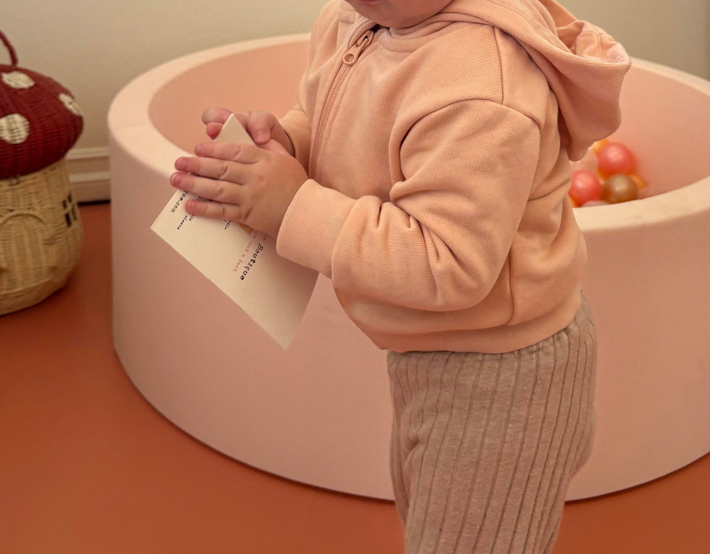 Organic Cotton Peach Zip Hoodie